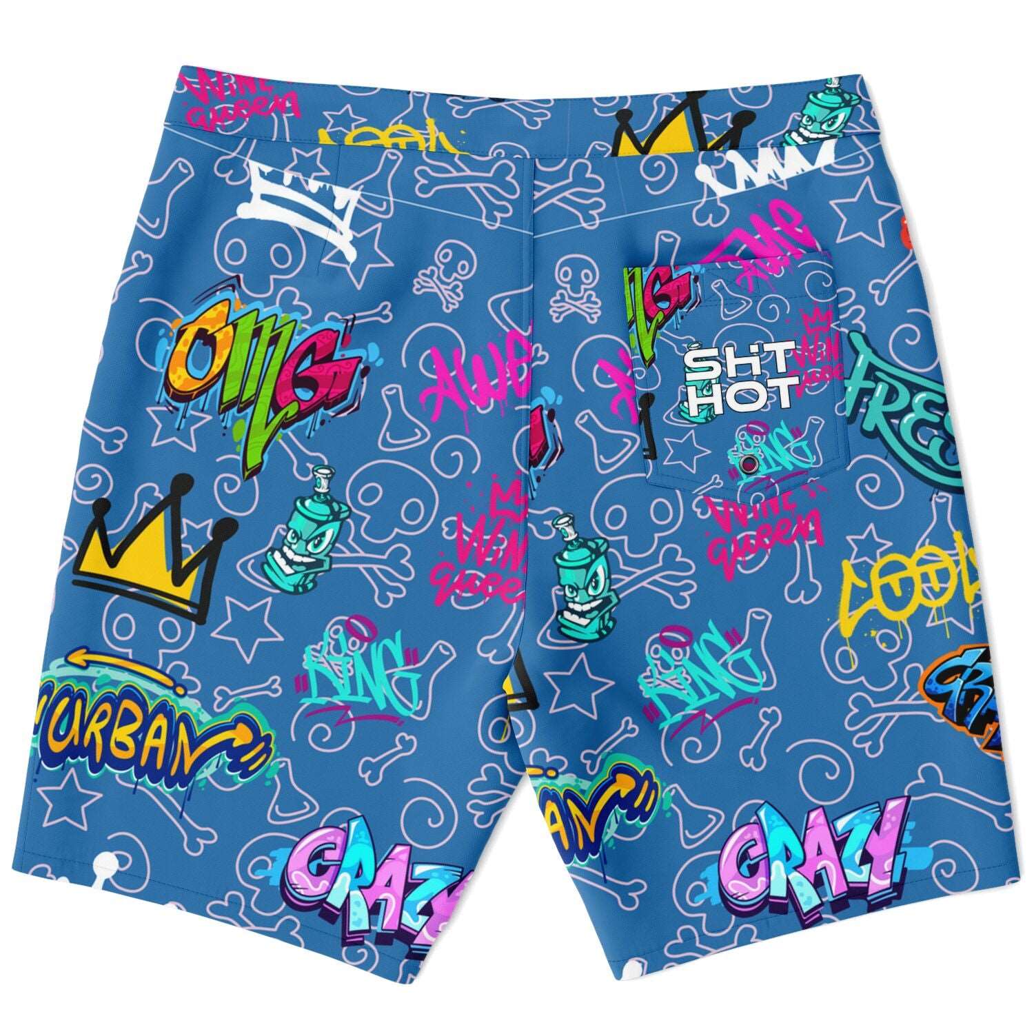 ShitHot Men's Board Shorts - Graffiti Blue #theshithotcompany