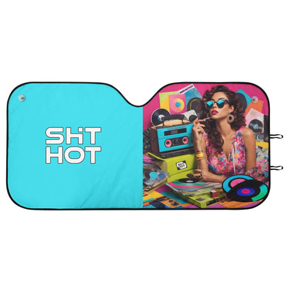 UV Windscreen Shades for Cars and SUVs – Retro Girl by ShitHot, stylish UV protection. theshithotcompany