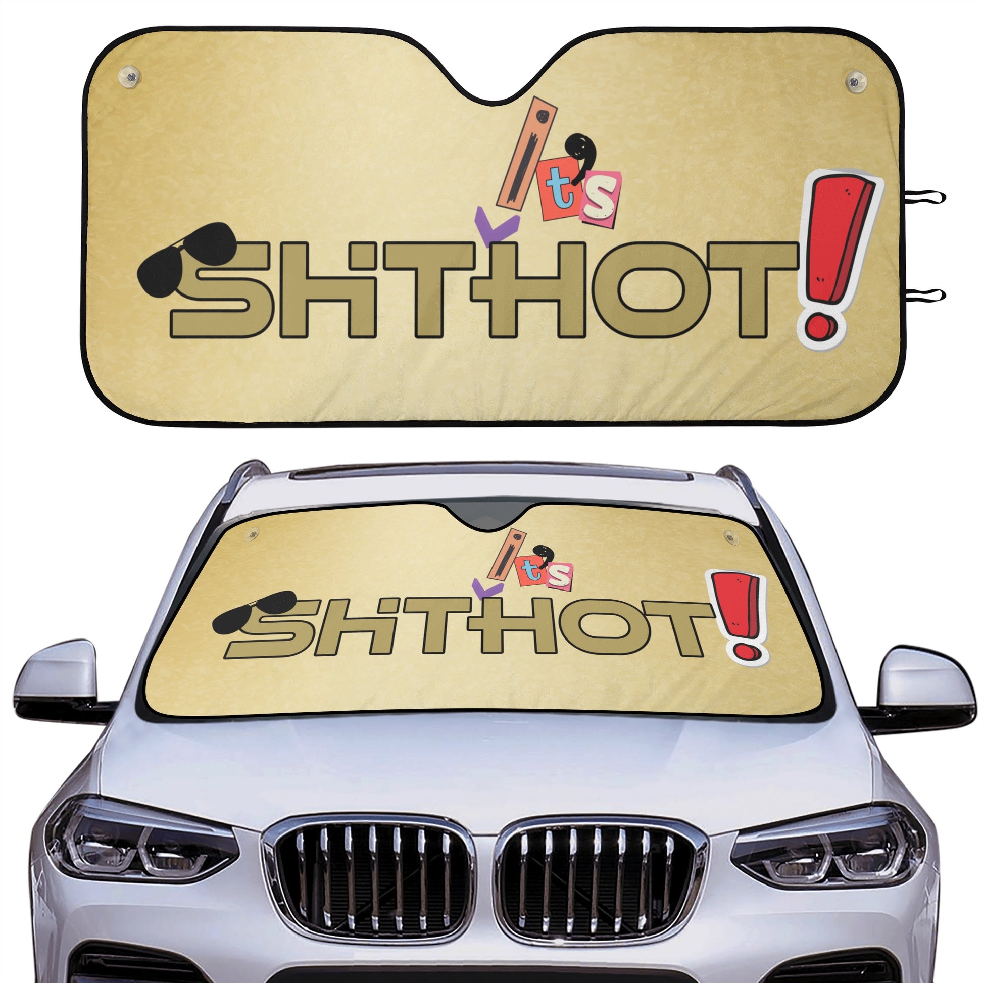 Vehicle SunShade - Shit its hot Gold - theshithotcompany