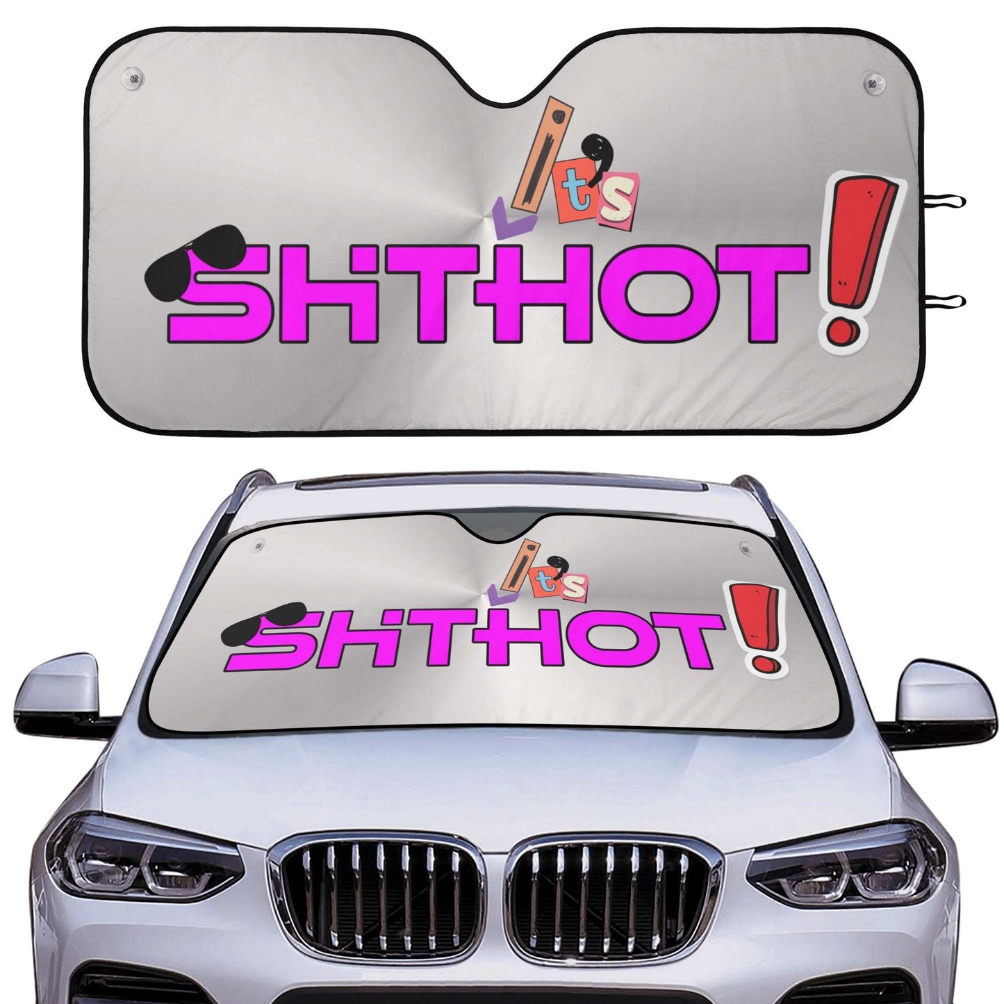 UV Windscreen Shades for Cars and SUVs – Shit It's Hot Pink by ShitHot, fun UV protection. theshithotcompany