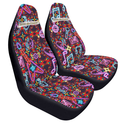 ShitHot Customizable Front Car Seat Covers - Air Jam Neon Red