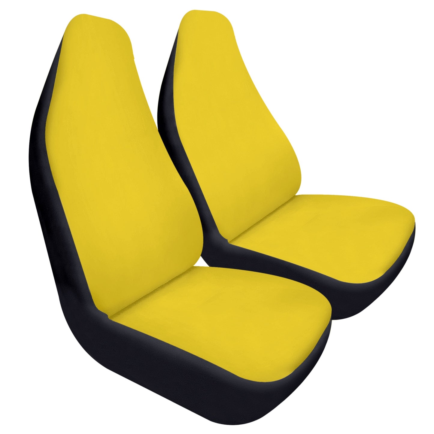 "ShitHot Personalized Front Car Seat Covers - Yellow for a sunny and bright interior." theshithotcompany