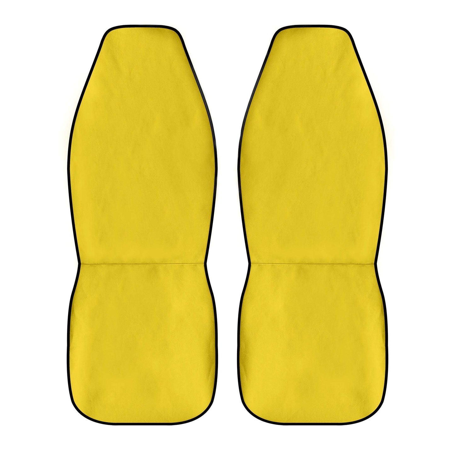 "ShitHot Personalized Front Car Seat Covers - Yellow for a sunny and bright interior." theshithotcompany