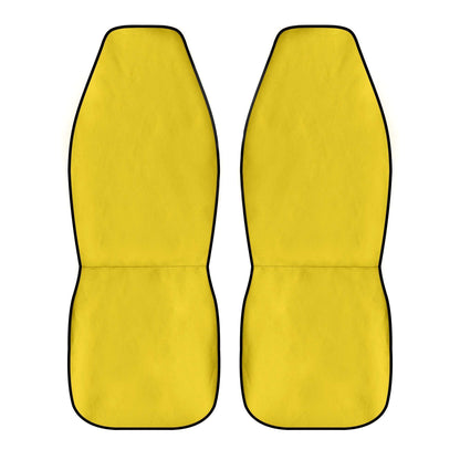 "ShitHot Personalized Front Car Seat Covers - Yellow for a sunny and bright interior." theshithotcompany