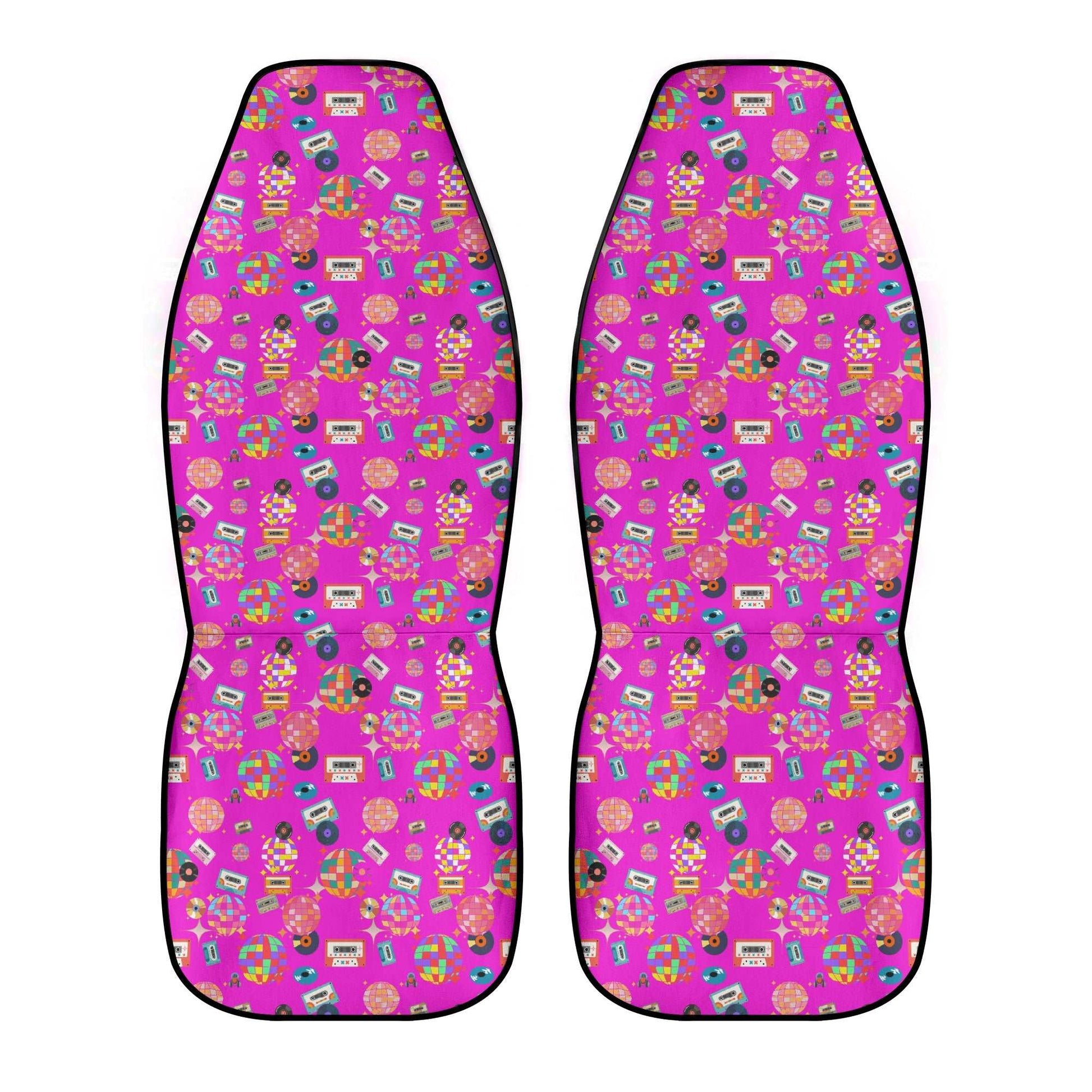 ShitHot Customizable Front Car Seat Covers - Barbie Discotheque