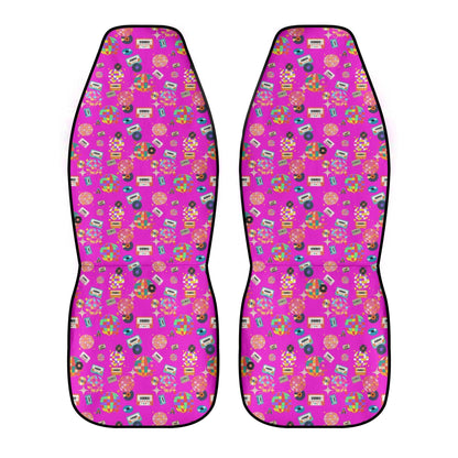 ShitHot Customizable Front Car Seat Covers - Barbie Discotheque