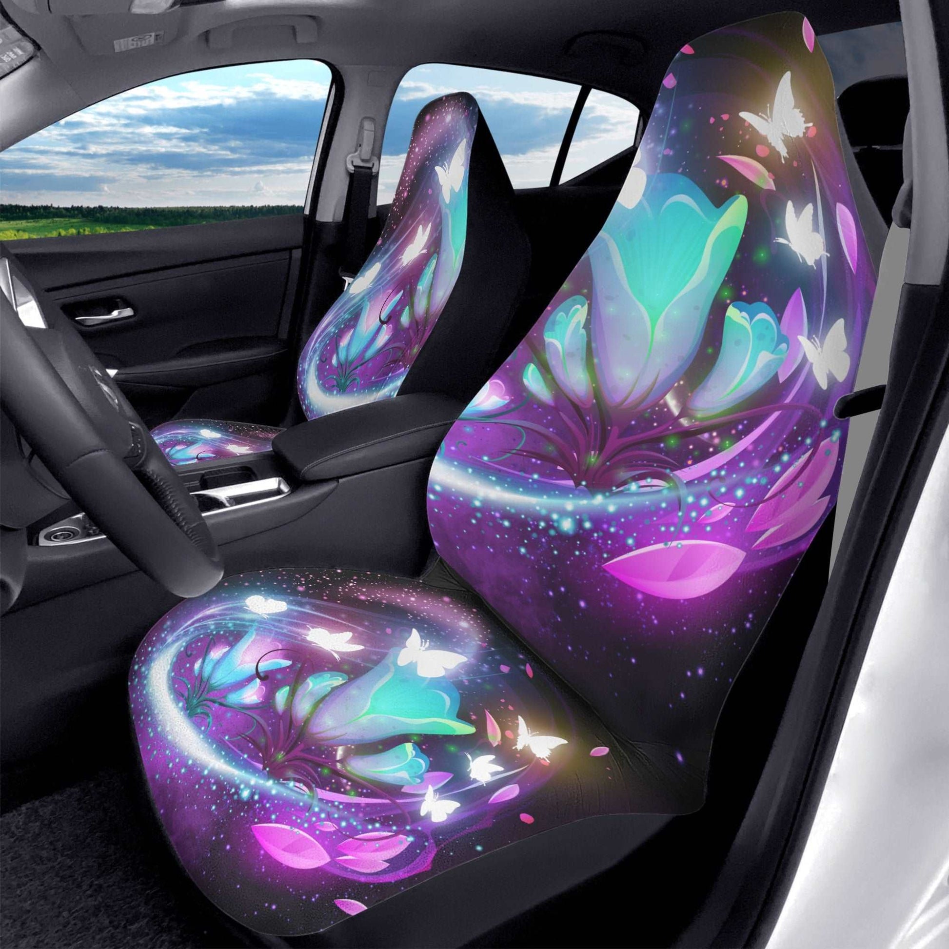 Neon Oasis: "ShitHot Personalized Front Car Seat Covers - Neon Oasis for a colorful interior." theshithotcompany