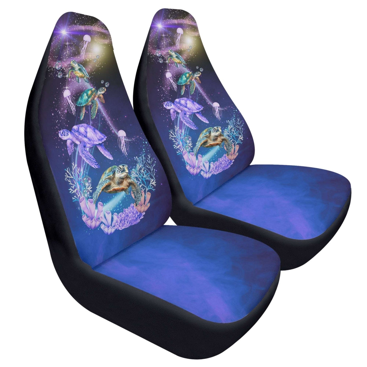 ShitHot Customizable Front Car Seat Covers - Turtle Fanta-Sea