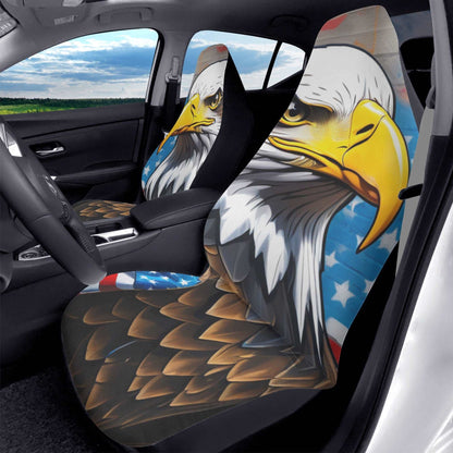 American Eagle: "ShitHot Personalized Front Car Seat Covers - American Eagle for patriotic car lovers." theshithotcompany