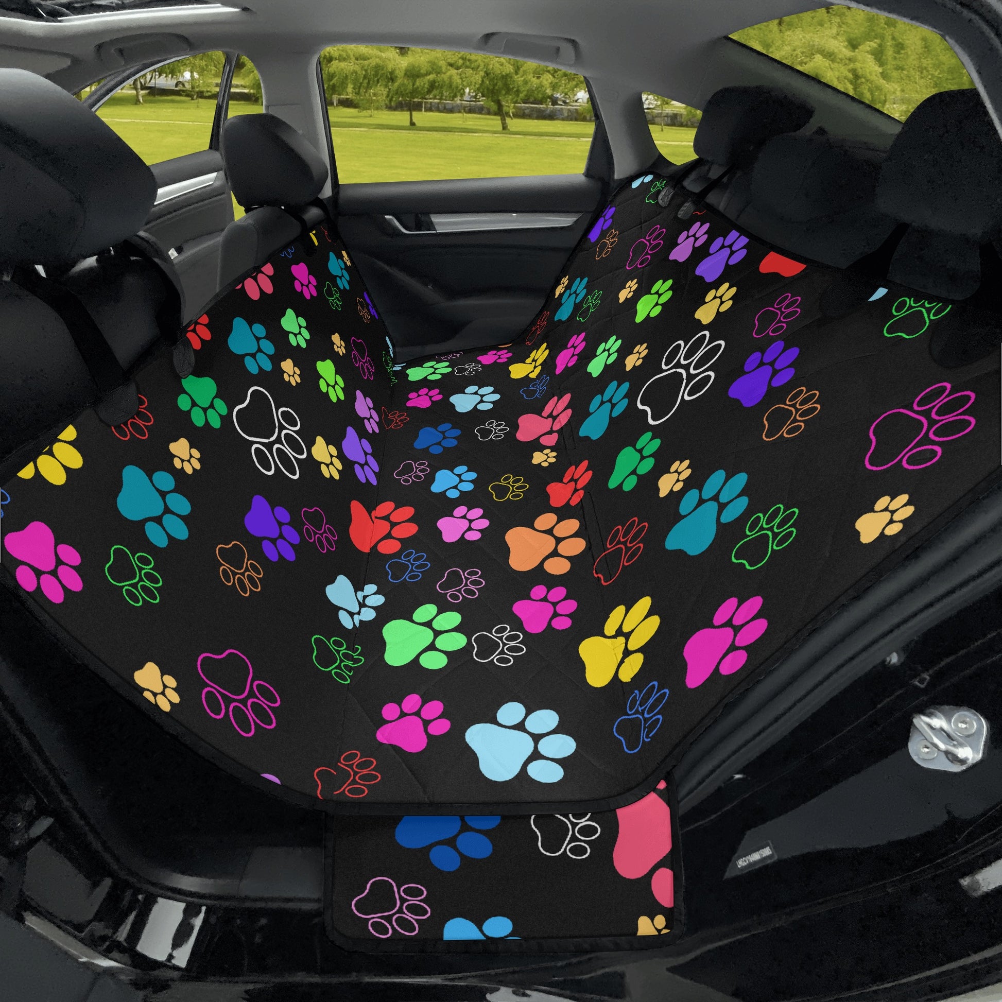 ShitHot Hammock Pet Car Seat Pet Cover - Pawprint