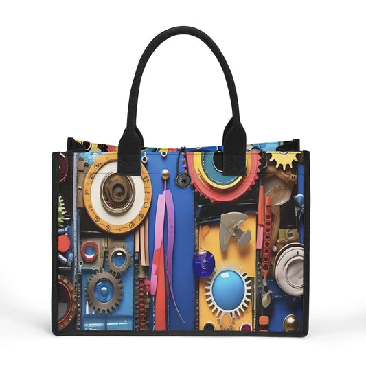 Certified ShitHot Steampunk "The Cogs & Button" Tote Bag - #theshithotcompany