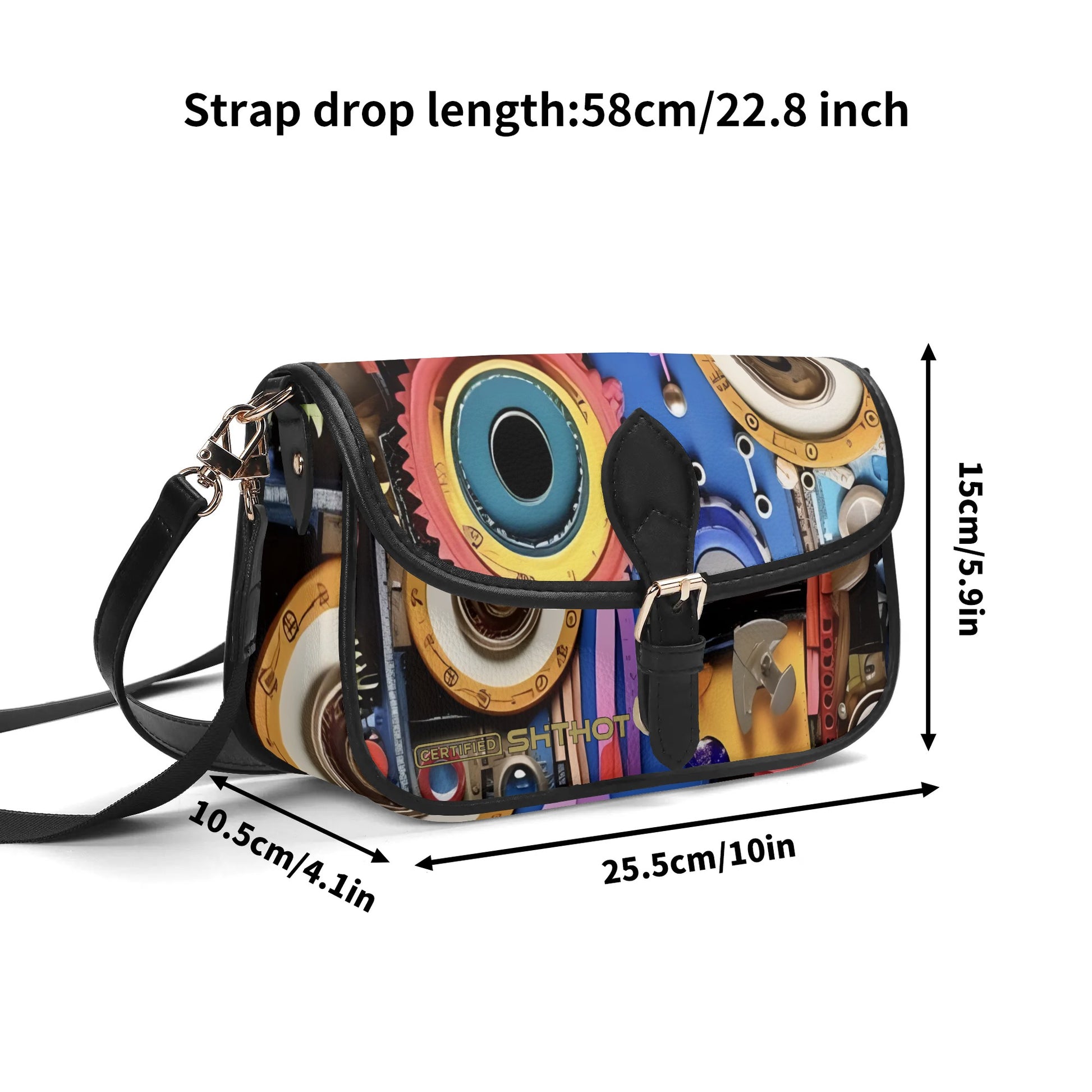 Womens Certified ShitHot Steampunk "The Cogs & Buttons" Shoulder Bag - #theshithotcompany