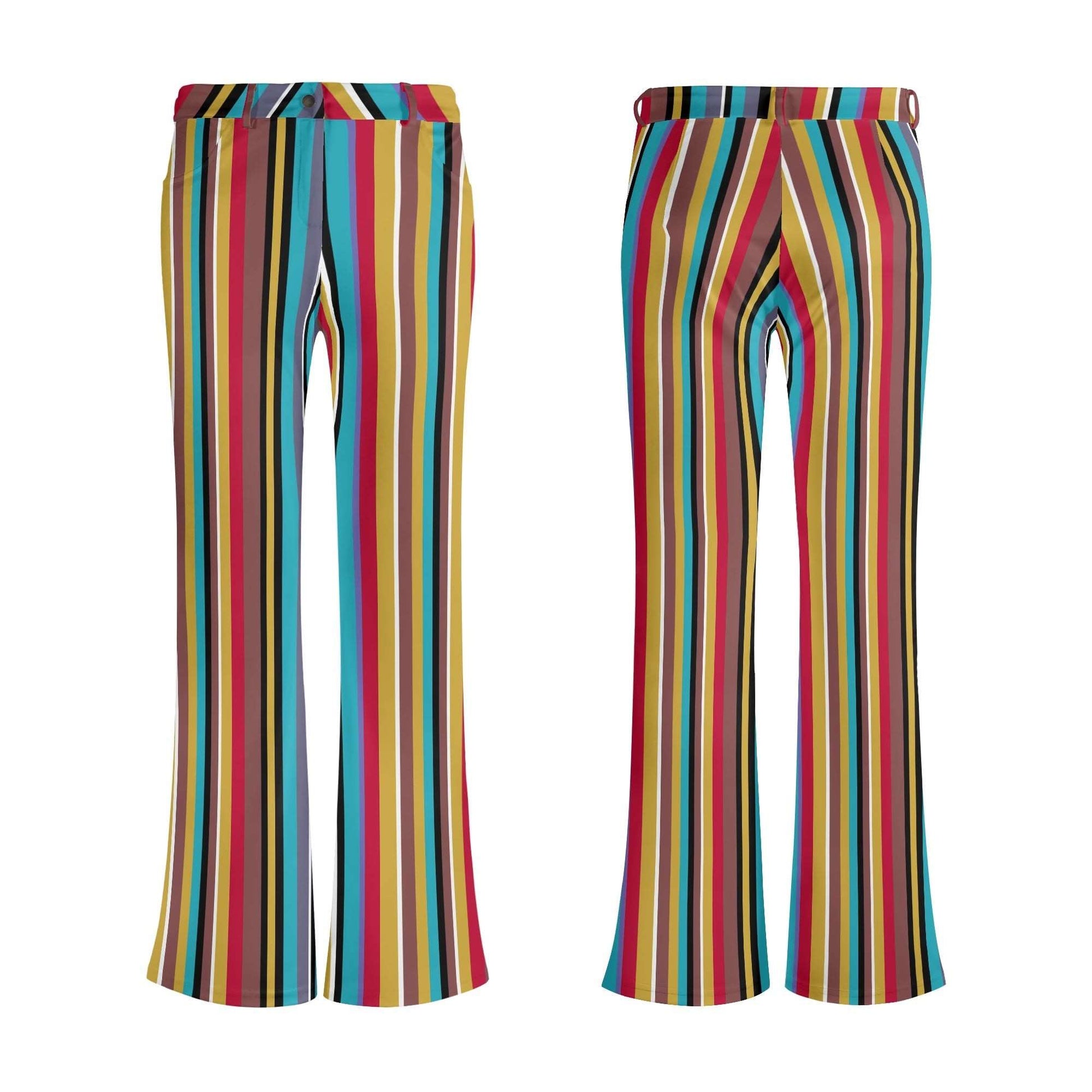 ShitHot Women's Butt Lifting Flare Pants - The Hippy Stripe