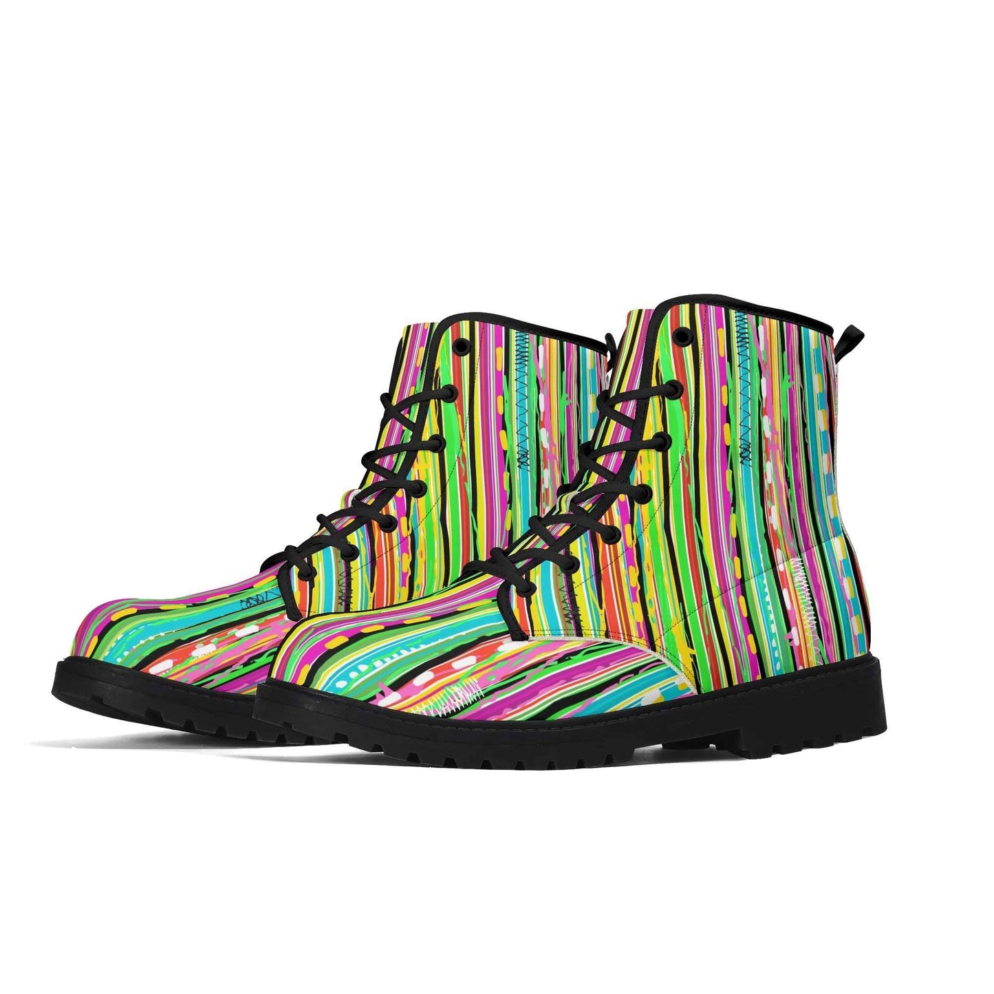 The Durable Ankle Boots - 'Candy Stripe' | ShitHot (Including Free Matching Socks)