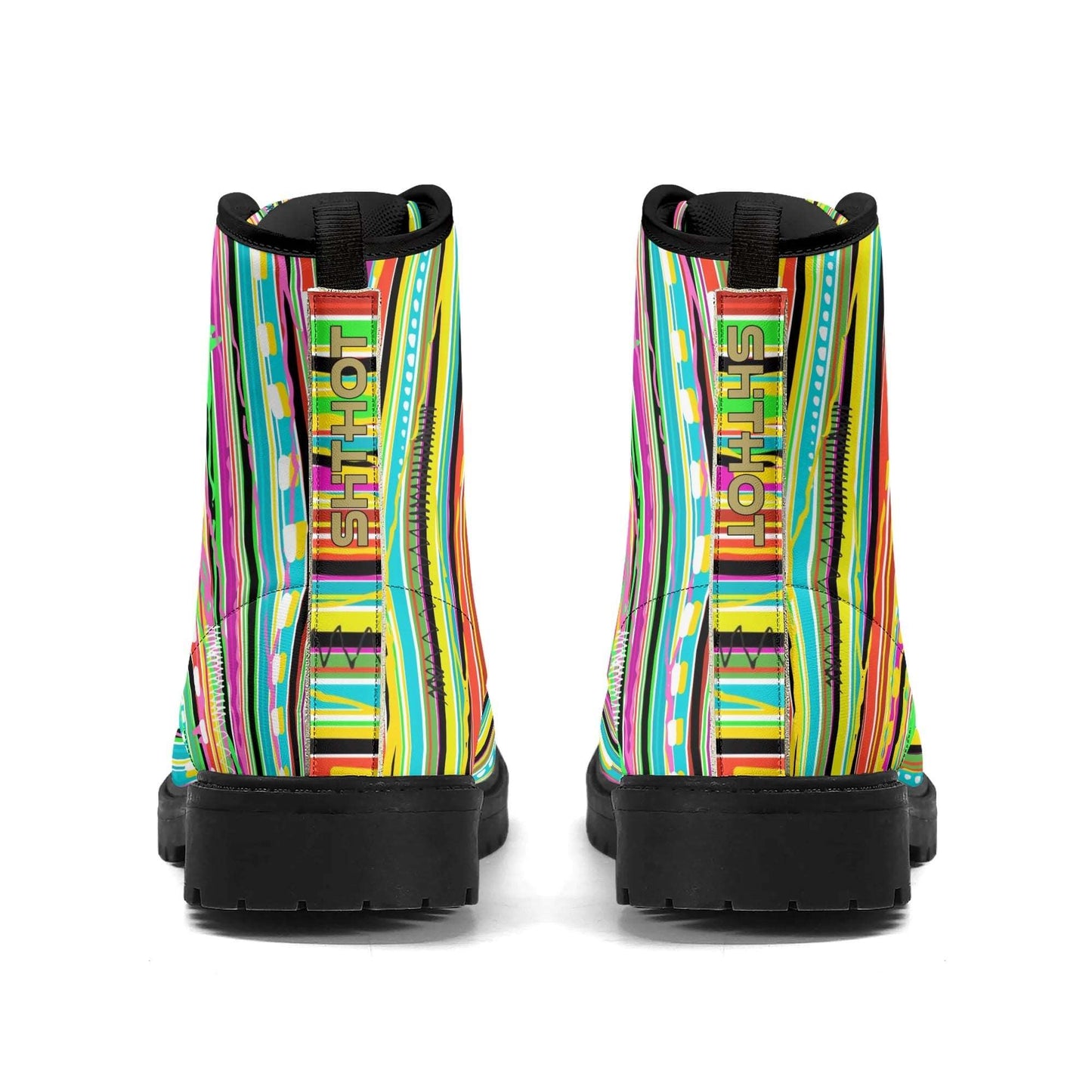 The Durable Ankle Boots - 'Candy Stripe' | ShitHot (Including Free Matching Socks)