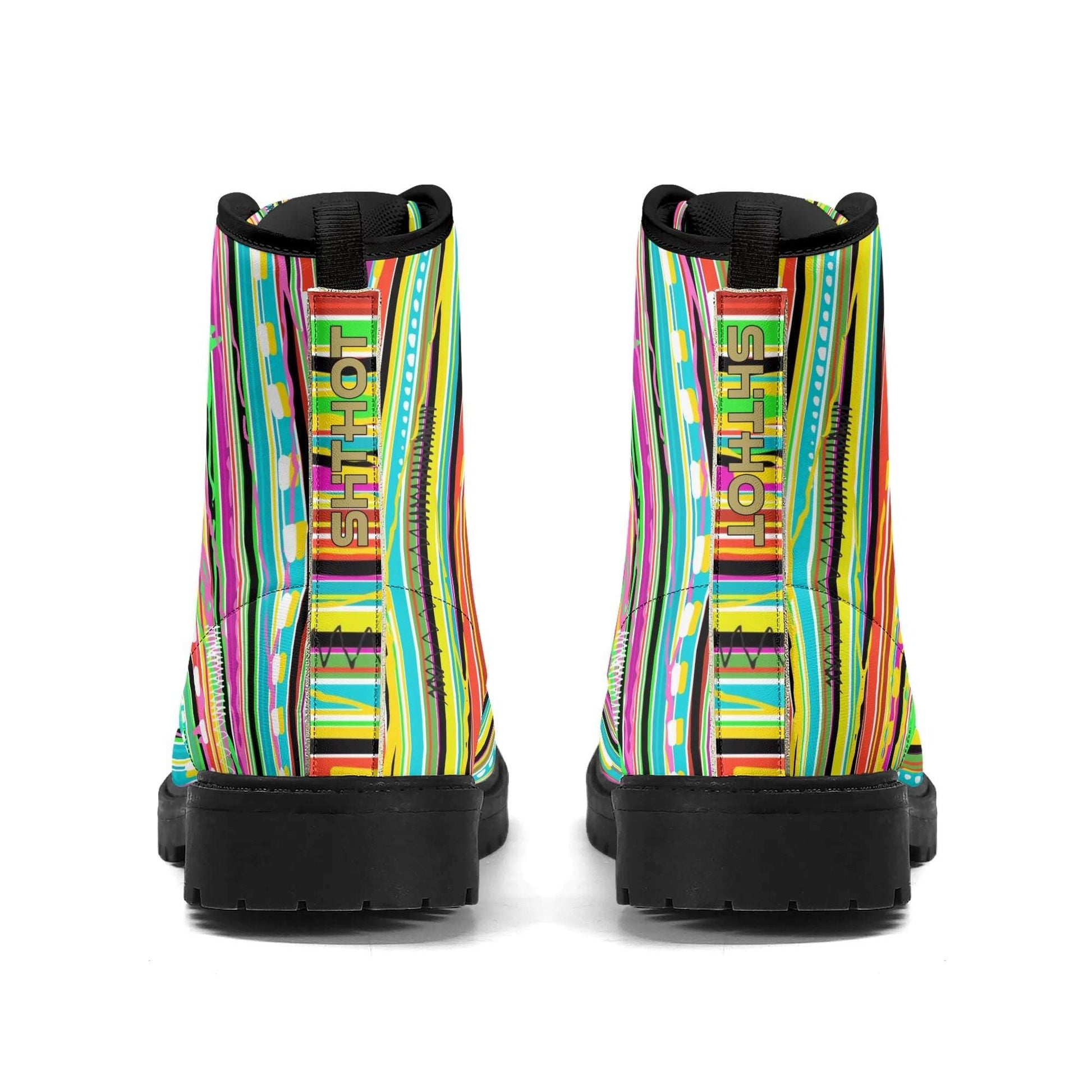 The Durable Ankle Boots - 'Candy Stripe' | ShitHot (Including Free Matching Socks)