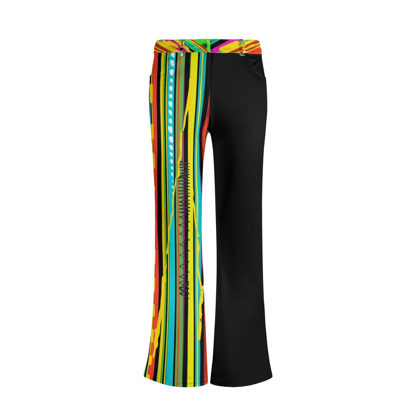 ShitHot Women's Butt Lifting Flare Pants - The Odd Candy Stripe