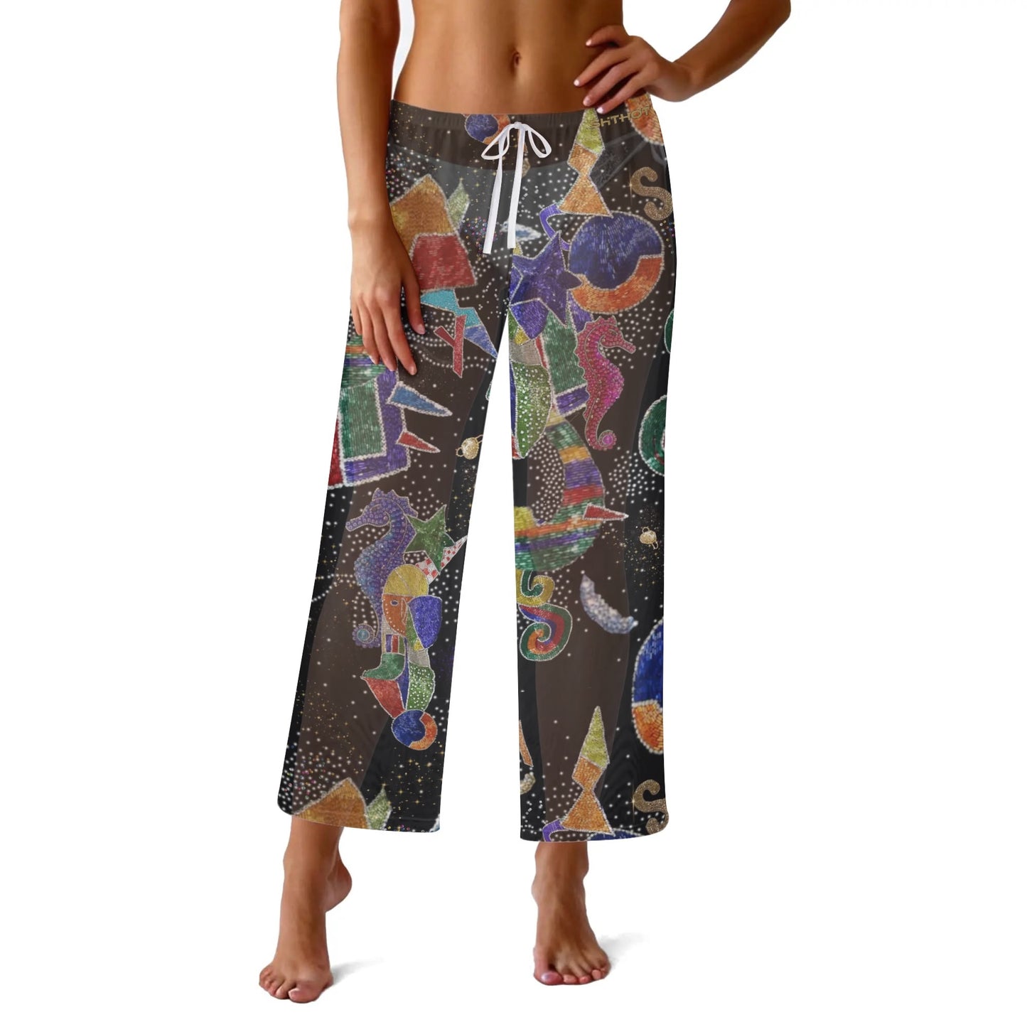 ShitHot Women's Transparent Chiffon Boho Beach Pants - The Jester