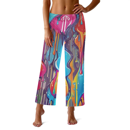 ShitHot Women's Transparent Chiffon Boho Beach Pants - The Dali