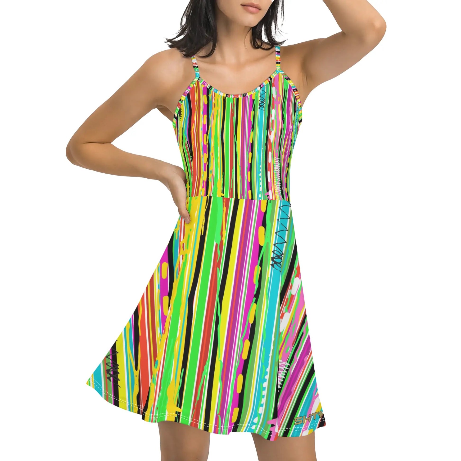 Women's ShitHot Swing Dress - Candy Stripe