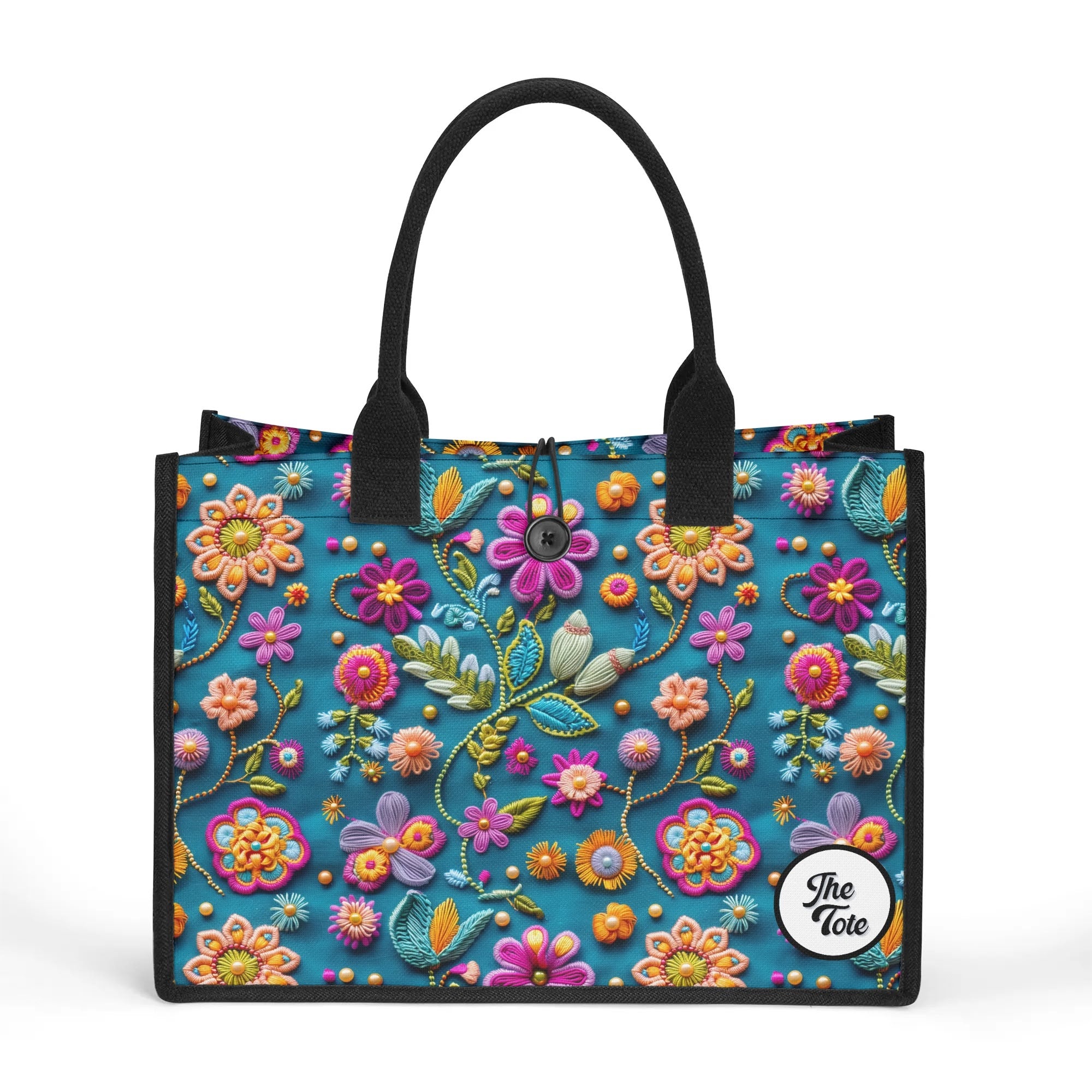 Outlet City Tote With Pop Floral Print