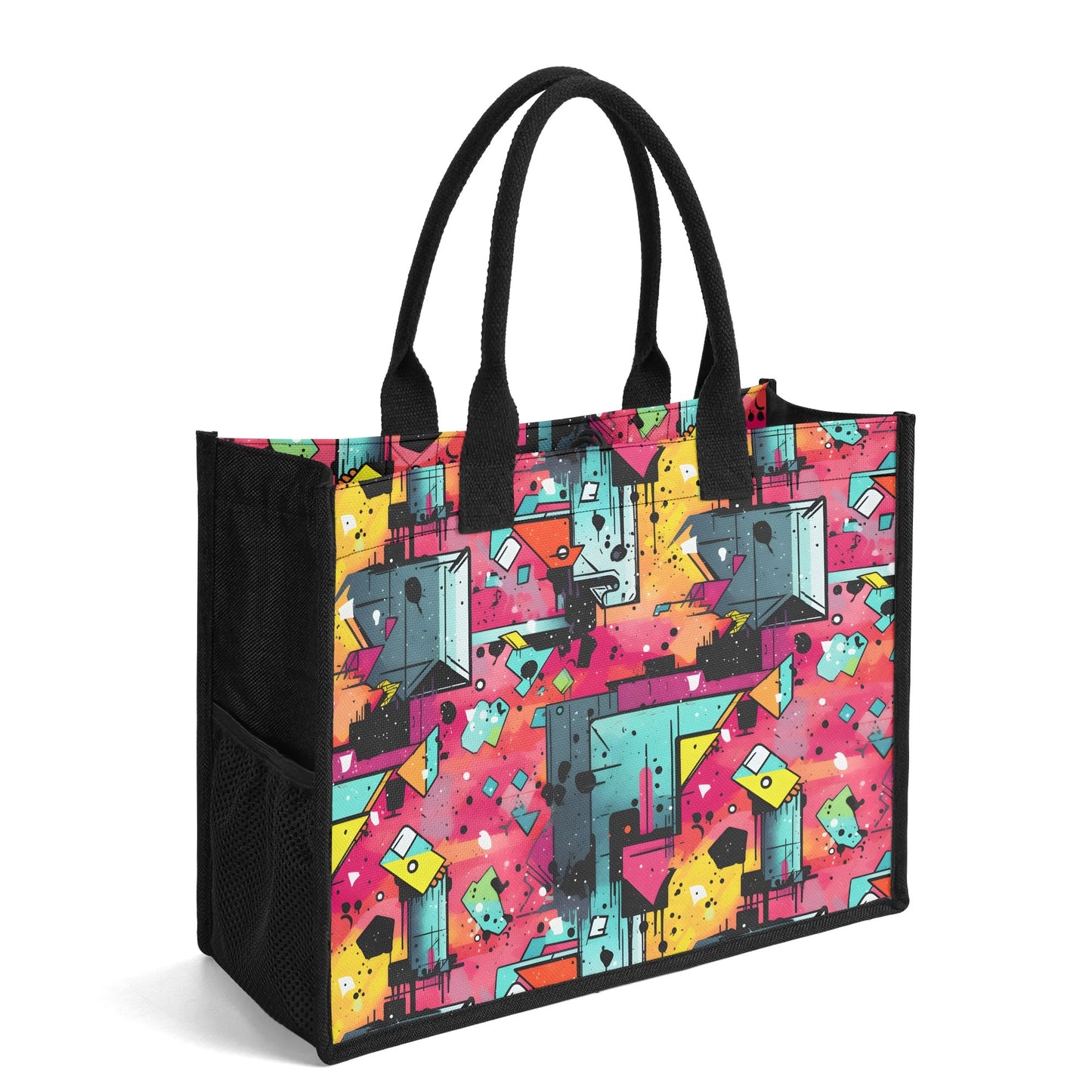 "Mesmerizing Mystic Prism tote bag by ShitHot, featuring swirling vibrant colors for a captivating and artistic look."