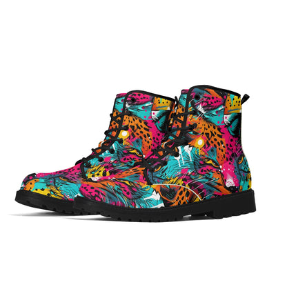 Treadz Signature Boots - Wild Leopard with striking leopard print, perfect for making a statement by ShitHot.