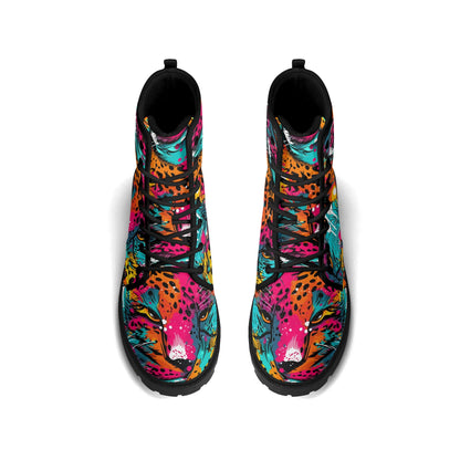 Treadz Signature Boots - Wild Leopard with striking leopard print, perfect for making a statement by ShitHot.