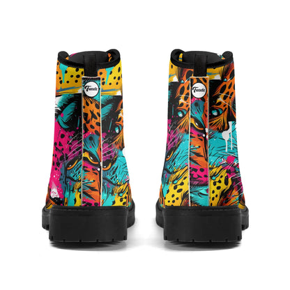 Treadz Signature Boots - Wild Leopard with striking leopard print, perfect for making a statement by ShitHot.