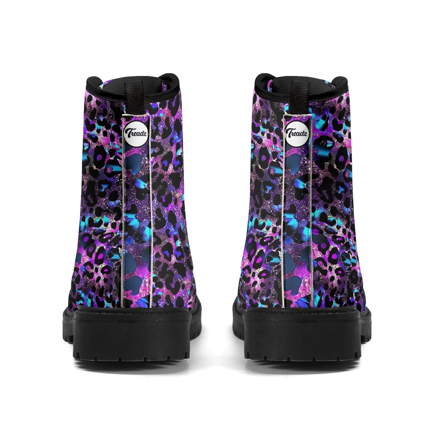 Treadz Signature Boots - Futuristic Leopard with neon hues, perfect for trendsetters by ShitHot.