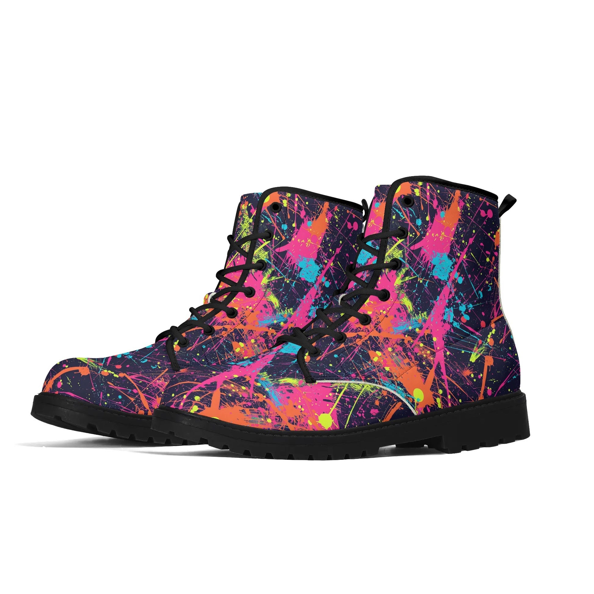 Treadz Signature Boots - Paint Splat with vibrant color splashes, perfect for creative souls by ShitHot.