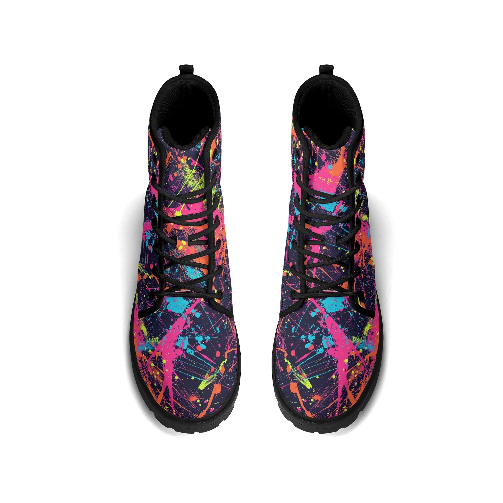 Treadz Signature Boots - Paint Splat with vibrant color splashes, perfect for creative souls by ShitHot.