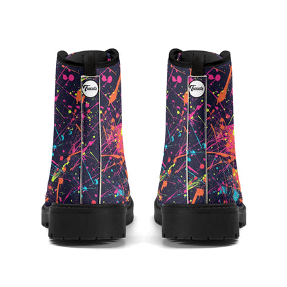 Treadz Signature Boots - Paint Splat with vibrant color splashes, perfect for creative souls by ShitHot.