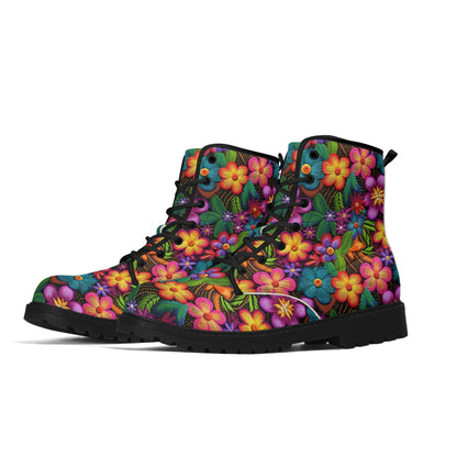 Treadz Signature Boots - 3D Posy showcasing vibrant flower petals, perfect for unique design enthusiasts by ShitHot.