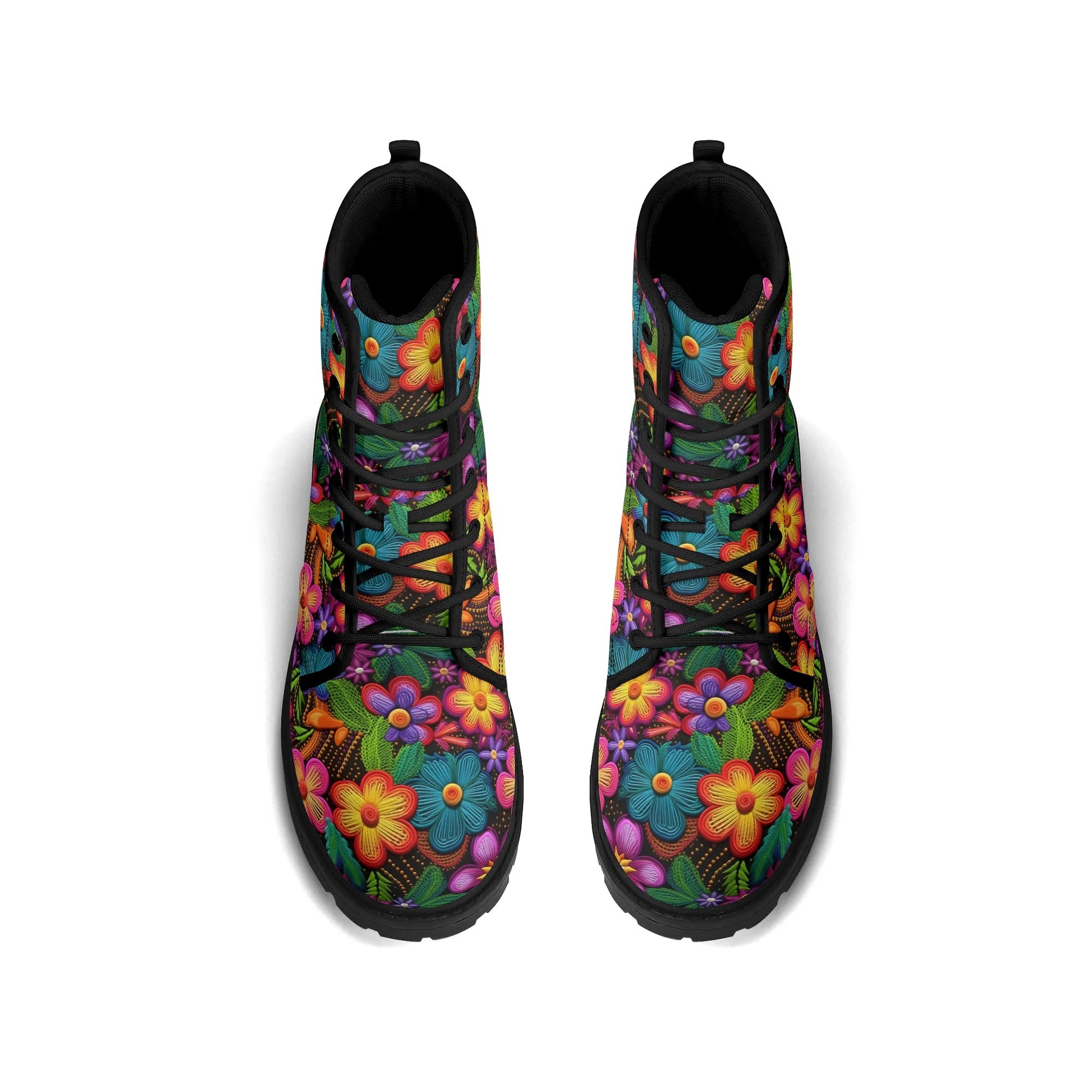 Treadz Signature Boots - 3D Posy showcasing vibrant flower petals, perfect for unique design enthusiasts by ShitHot.