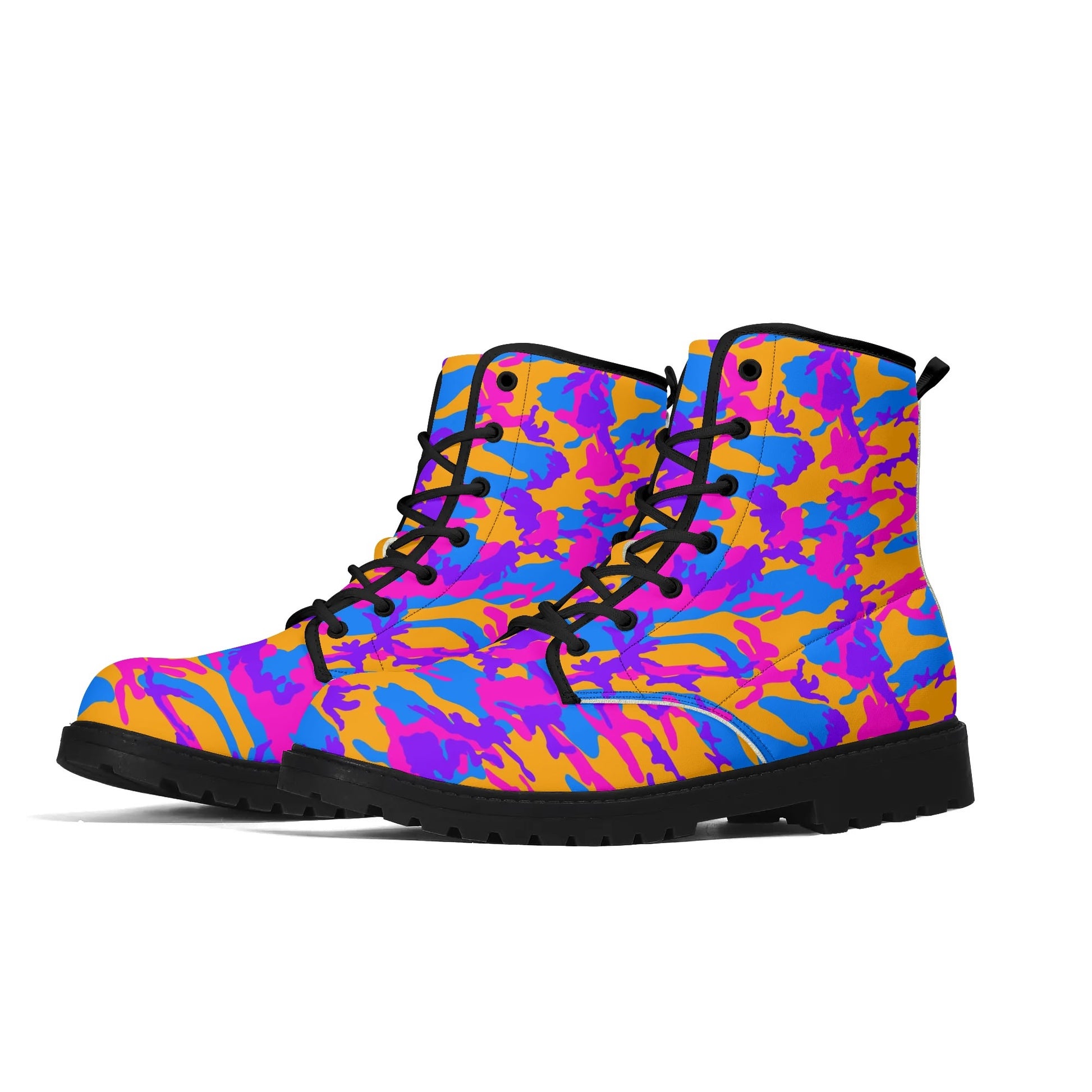 Treadz Signature Boots - Storm Camo featuring energetic swirls of colors for the adventurous man by ShitHot.