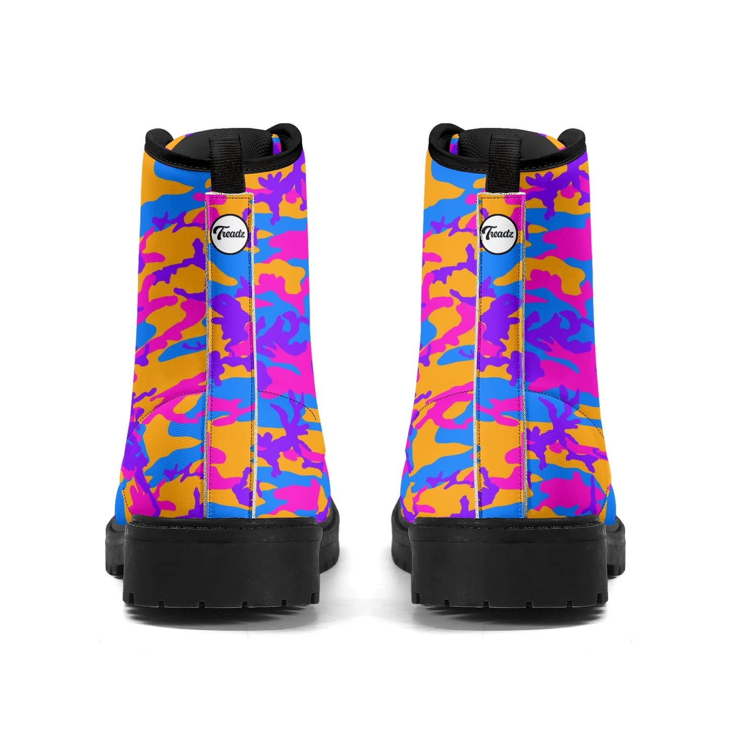 Treadz Signature Boots - Storm Camo featuring energetic swirls of colors for the adventurous man by ShitHot.