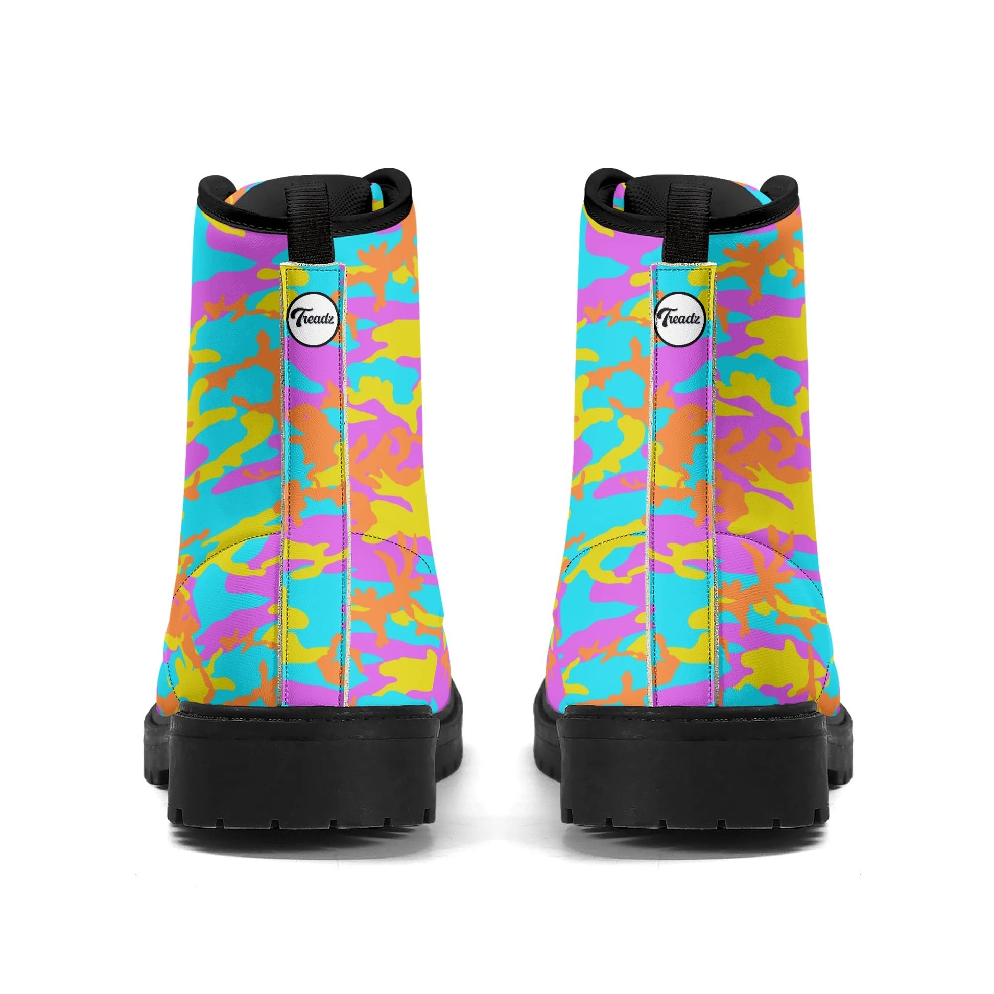 Treadz Signature Boots - Thunder Camo with vibrant color mix, perfect for rugged outdoor activities by ShitHot.