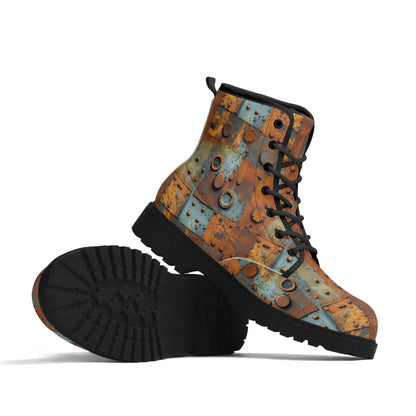 Treadz Signature Boots - Metal Head featuring oxidized panels with metal accents, for a bold look by ShitHot.