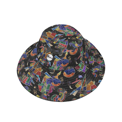 "ShitHot Buck-it Hat - The Jester features a playful vibrant design, breathable, UV protection, and is packable for adventures."