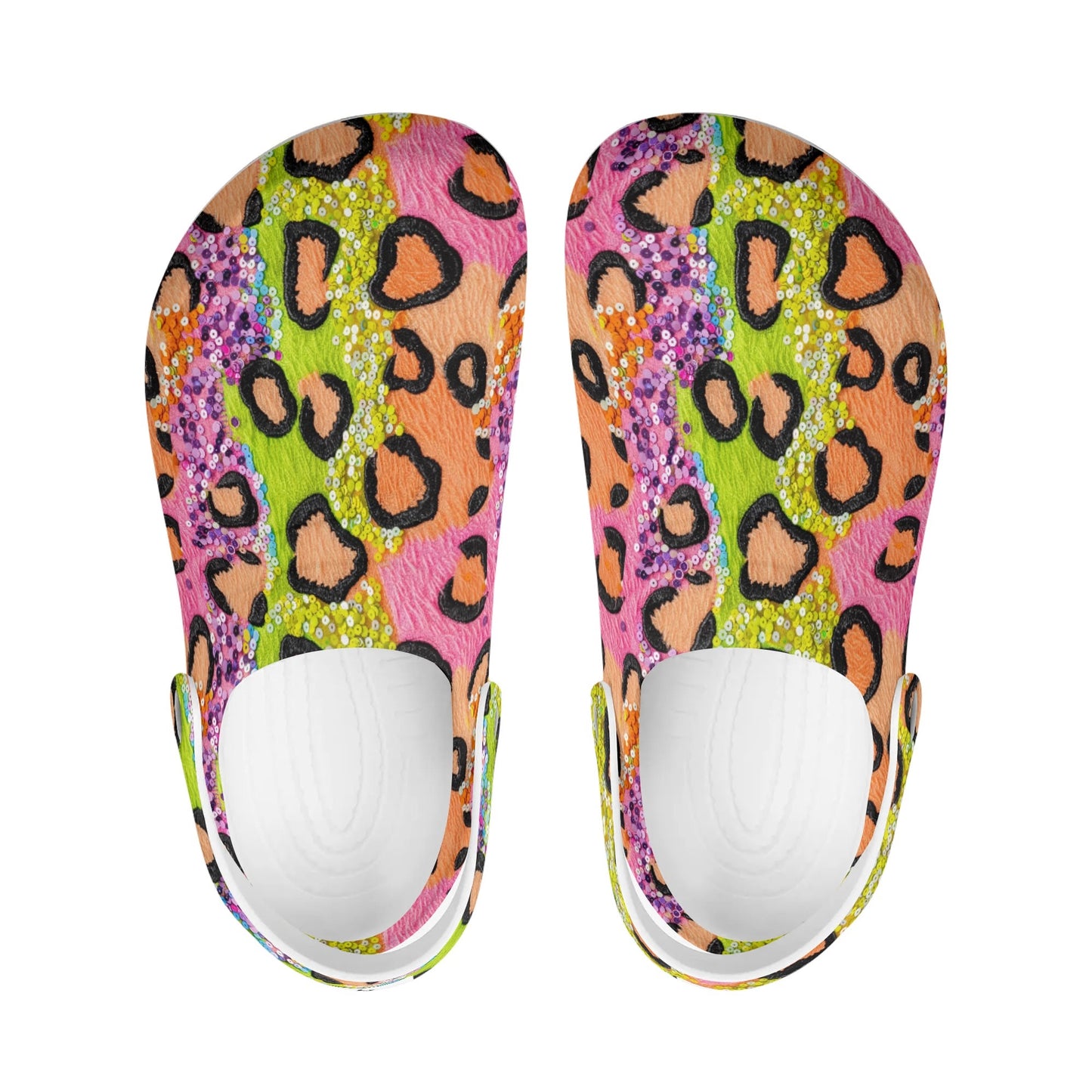 "Treadz Nursing Slide On Clogs - Wild Sparkle by ShitHot, vibrant, comfortable, slip-resistant." theshithotcompany