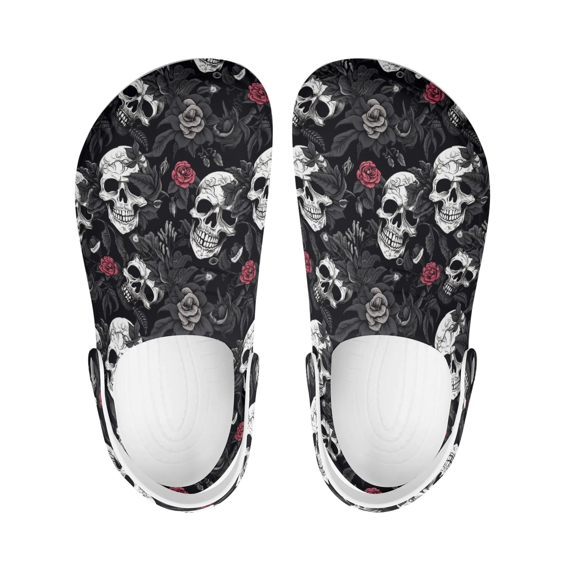 "Treadz Nursing Slide On Clogs - Skull Rebel by ShitHot, bold design, comfortable, easy to clean." theshithotcompany