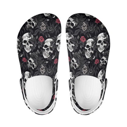 "Treadz Nursing Slide On Clogs - Skull Rebel by ShitHot, bold design, comfortable, easy to clean." theshithotcompany