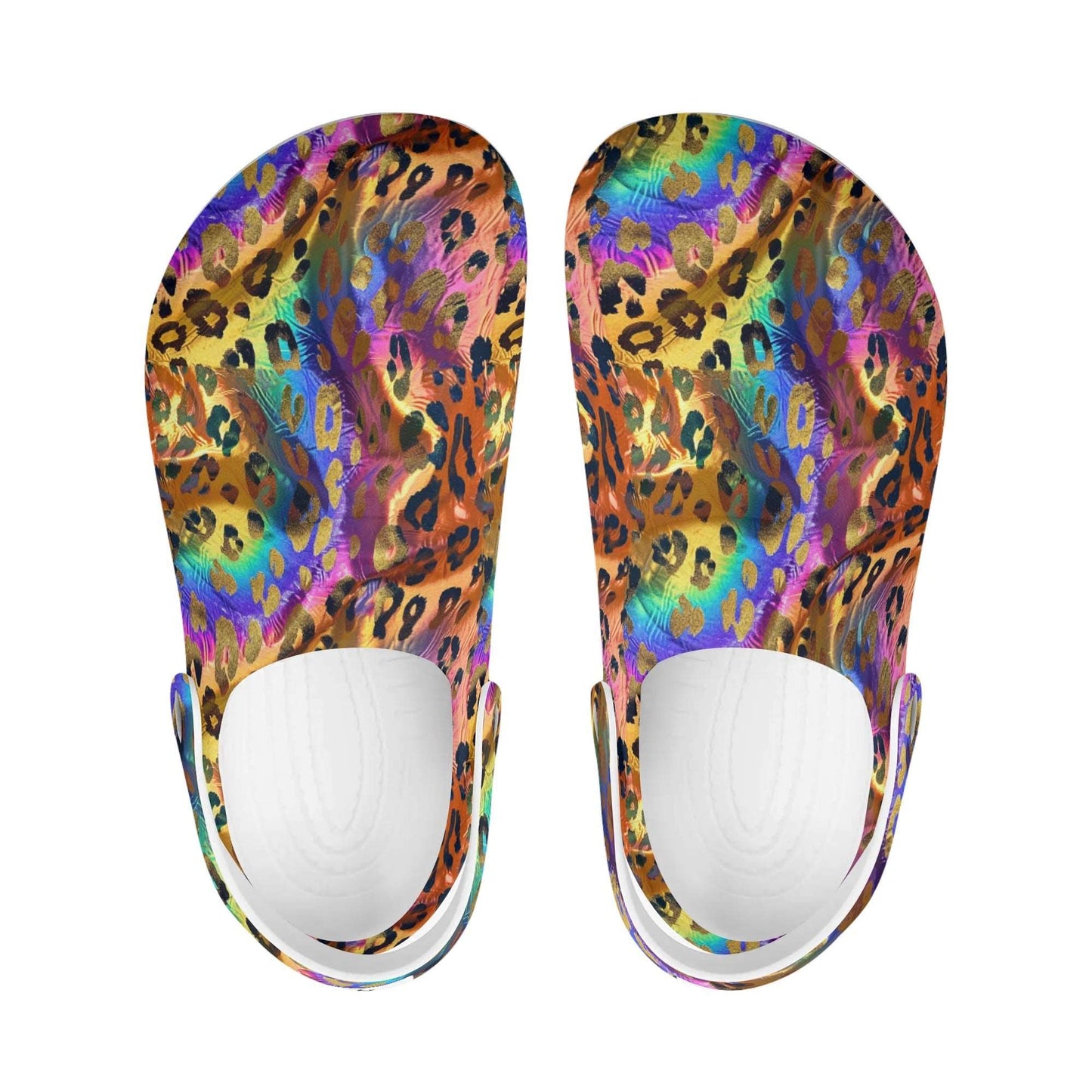 "Treadz Nursing Slide On Clogs - Opulent Leopard by ShitHot, stylish, slip-resistant, all-day comfort." theshithotcompany