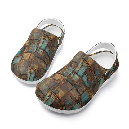 "Treadz Nursing Slide On Clogs - Full Metal by ShitHot, edgy design, lightweight, easy to clean." theshithotcompany