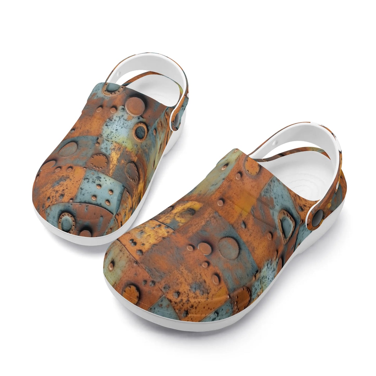 "Treadz Nursing Slide On Clogs - Metal Head by ShitHot, edgy style, easy to clean, slip-resistant." theshithotcompany