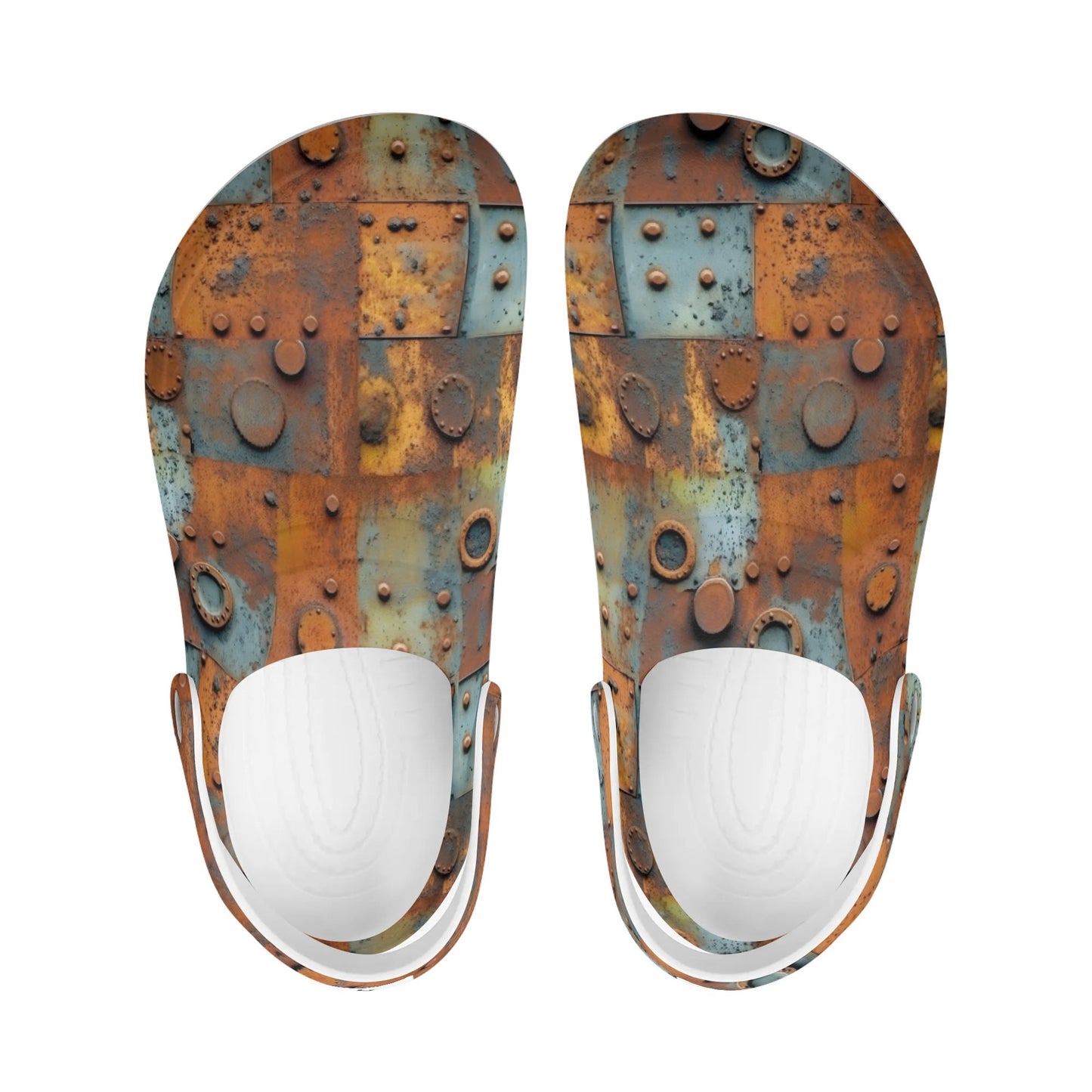 "Treadz Nursing Slide On Clogs - Metal Head by ShitHot, edgy style, easy to clean, slip-resistant." theshithotcompany