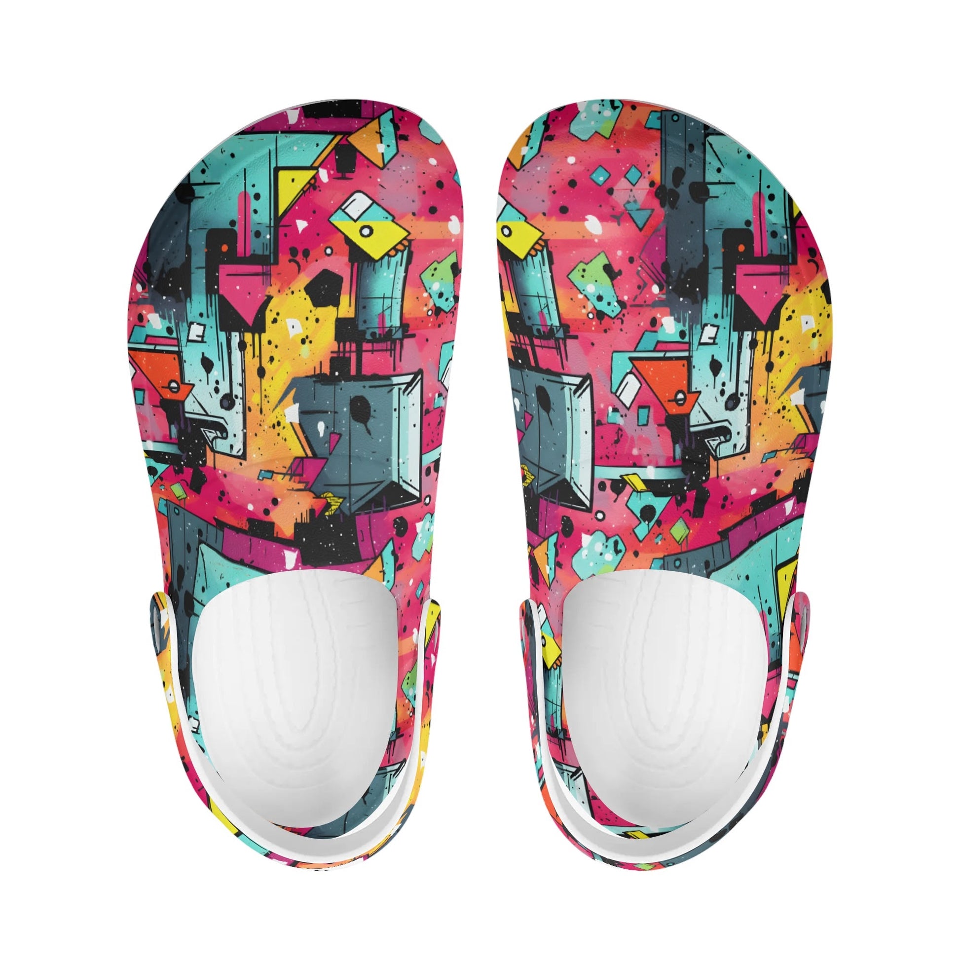 "Treadz Nursing Slide On Clogs - Mystic Prism by ShitHot, colorful design, breathable, easy to clean." theshithotcompany