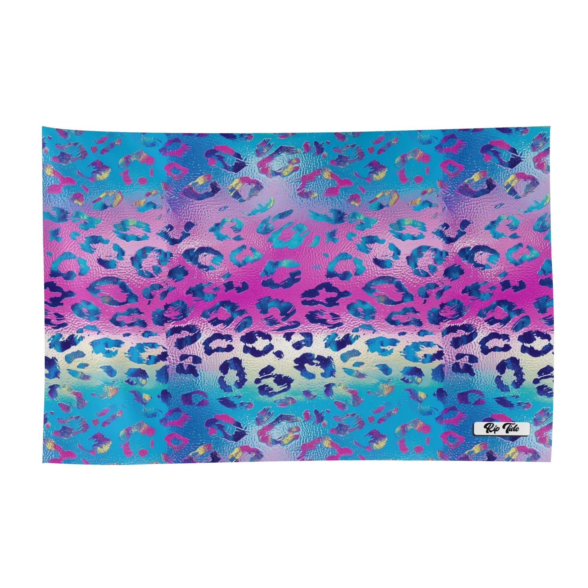 Rip Tide Sarong – Funky Leopard by ShitHot: Vibrant abstract leopard design, lightweight and fun for beach adventures. theshithotcompany