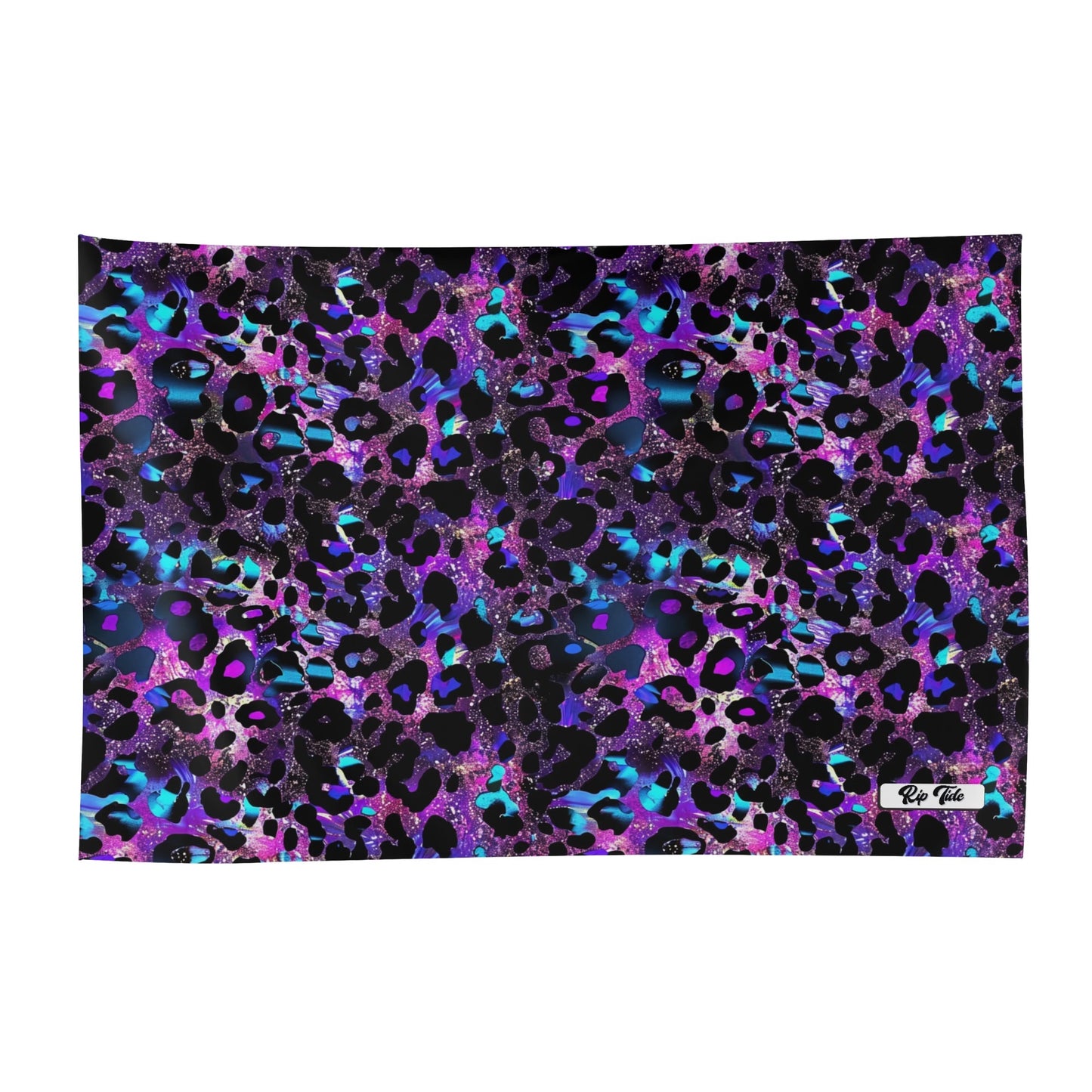 Rip Tide Sarong – Futuristic Leopard by ShitHot: Bold neon leopard print, lightweight and stylish for trendy beachwear. theshithotcompany